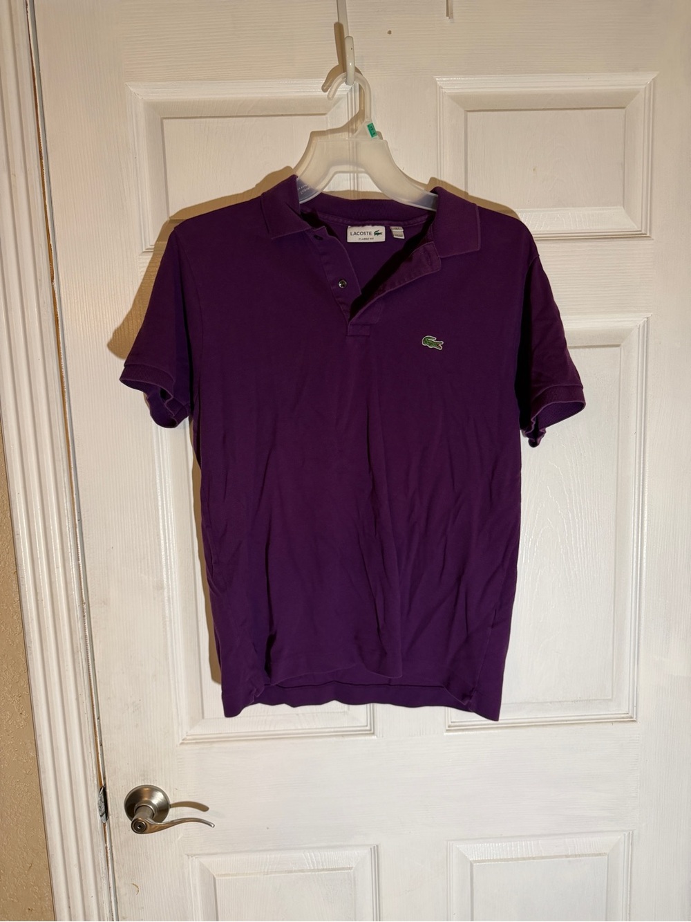 Lacoste Men's Purple Short-Sleeve Polo